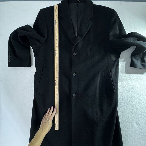 Ralph Lauren Black Cashmere Wool Blend Parka Coat Size Men's 44 S - Picture 6 of 10